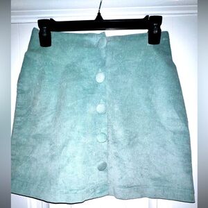 Emory Park Sea Foam Blue Boho Party Beach Y2K Bratz Corduroy Miniskirt